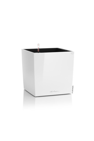 Cube Premium, doniczka z nawadnianiem, biała