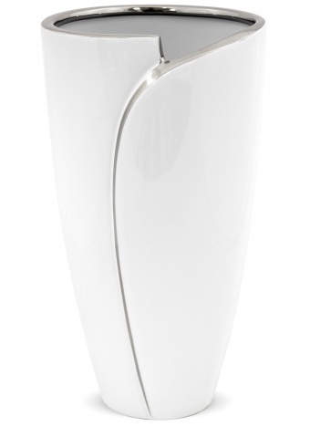Arco White, wazon ceramiczny, wym.29.5x16x16cm