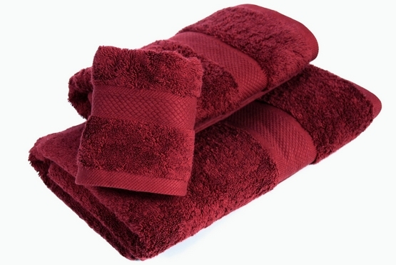 bawełniany ręcznik Carmen bordowy, wym.50x100cm