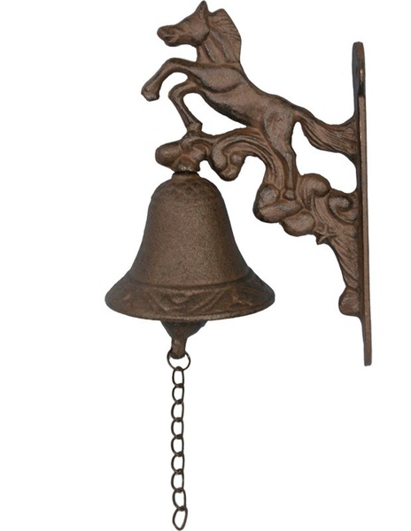 dzwonek żeliwny Wild Horses B, wym.21x15x10cm