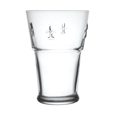 6 białych szklanek wysokich Fleur de Lys La Rochere 13.3cm